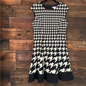 London style mini dress prince of wales pattern